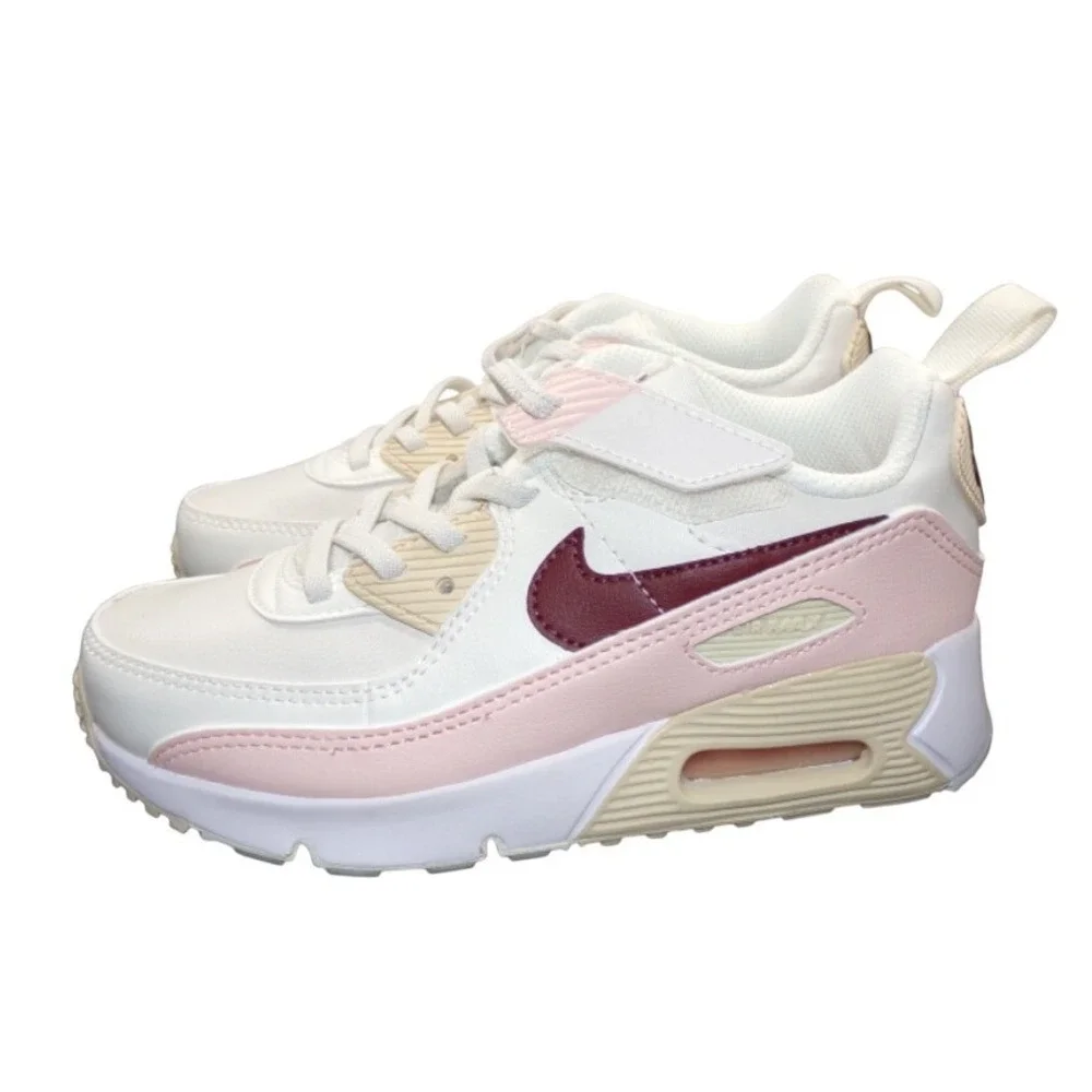 Nike Air‎ Max 90 Girls Phantom/Echo Pink/Sail/Dark Team Red Size 1.5